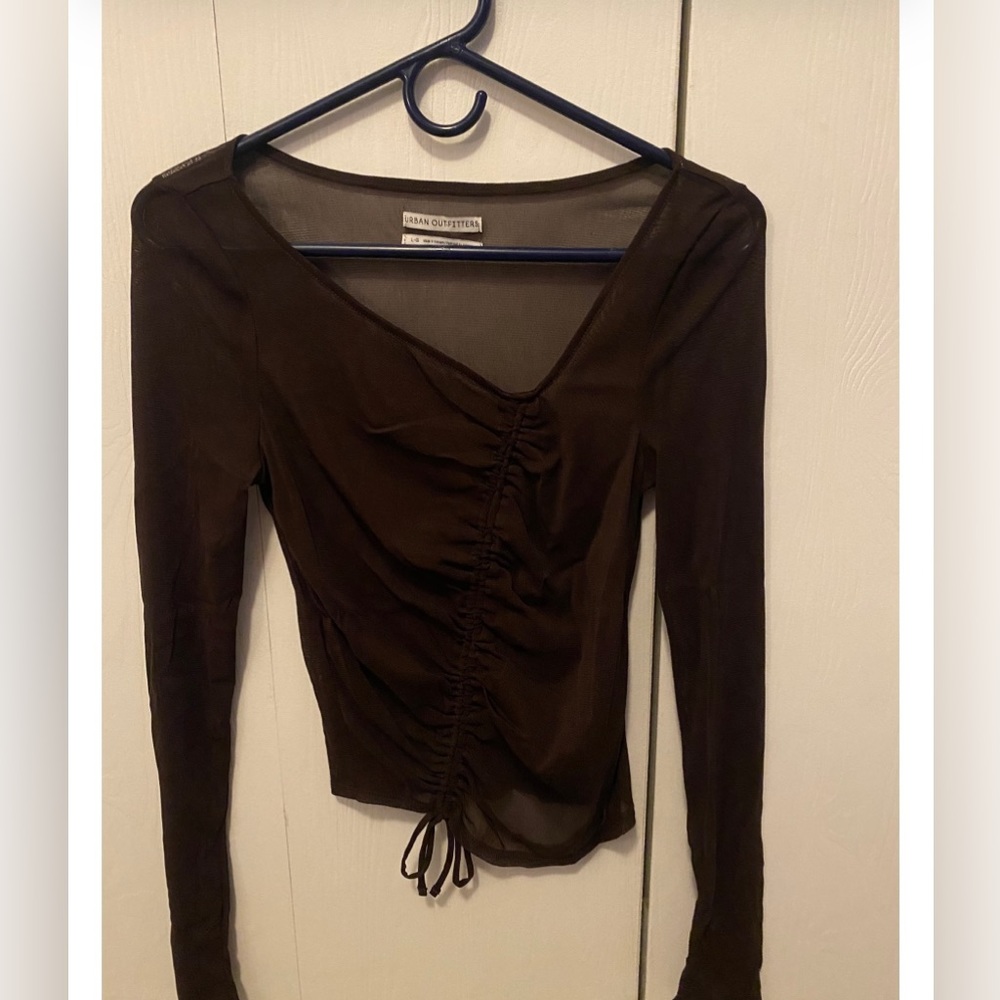 Urban Outfitters brown mesh top size L